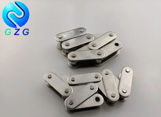 Nehrdzavejúca oceľ s dvojitou rozstupovou reťazou dopravníka s priamou stranou